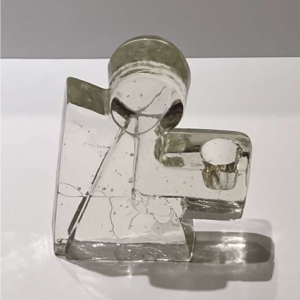 Wiesenthal Hutte Ice Glass Angel Candle Holder MCM Vintage Christmas - Picture 2 of 6